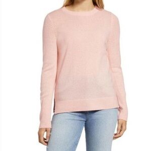 Halogen Crewneck Cashmere Sweater size XS pink